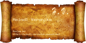Heindl Veronika névjegykártya